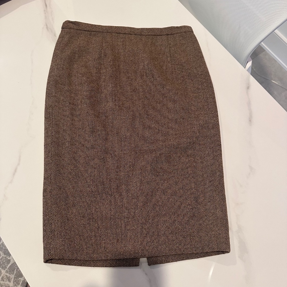Michael Michael Kors Brown Tweed Pencil Skirt Women's Classic Office Sz 0